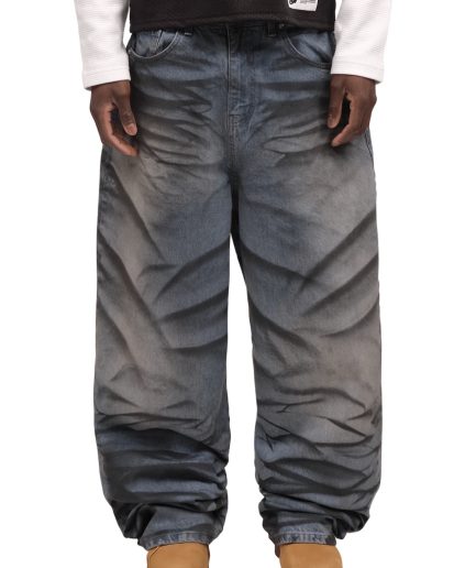REPUTATION GRUNGE BAGGY DENIM - BLUE WASH