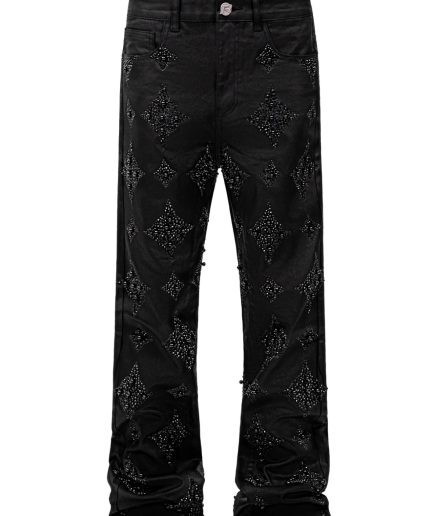 REPUTATION BLACK WAX EMBELLISH DENIM