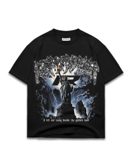 REPUTATION LIBERTY BLACKOUT RHINESTONE TEE